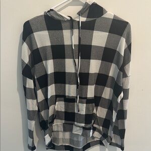 Checkered Black and White Hoodie